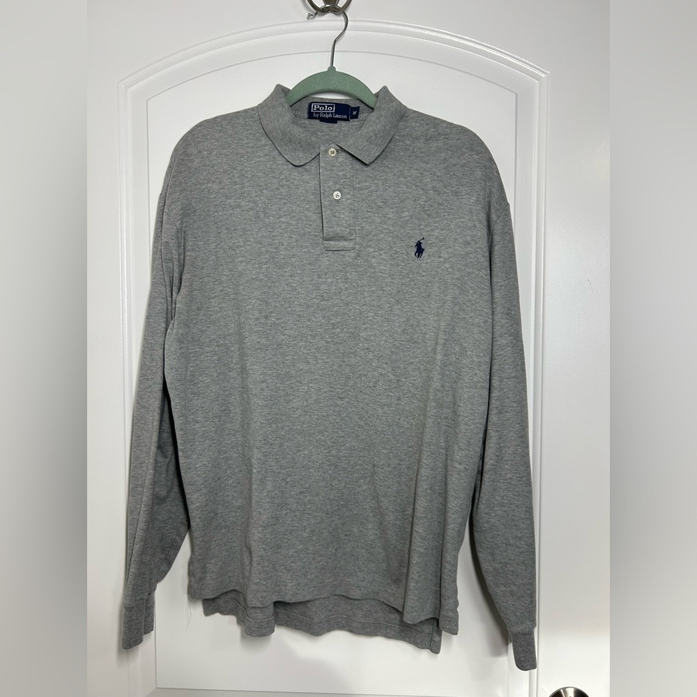 Polo Ralph Lauren Vintage Collared Gray Long Sleeve size medium